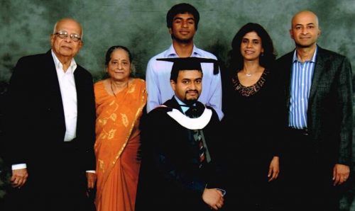 Graudation with family in 2013